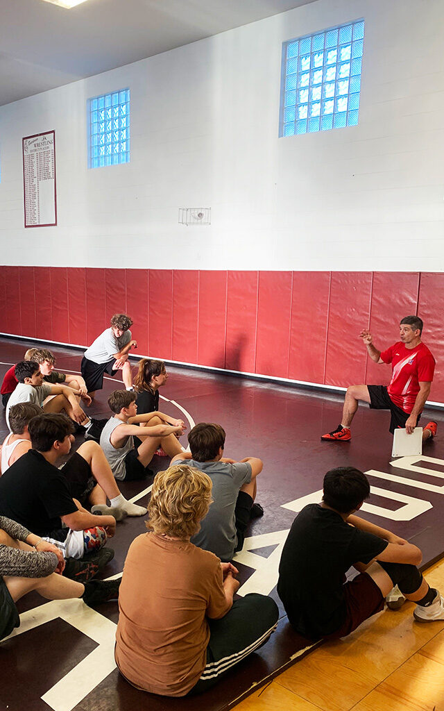 Coach Tom Tomeo instructing a club session